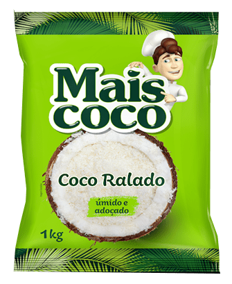 Coco Ralado Úmido e Adoçado Mais Coco 1Kg - 1 Unidade